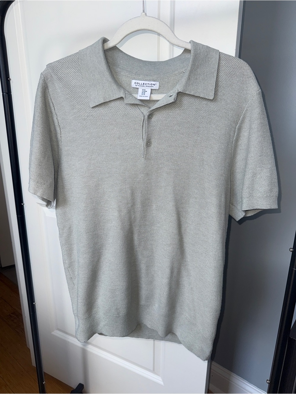 Collection by Michael Strahan Medium Short Sleeve Knit Polo (Sage Green)